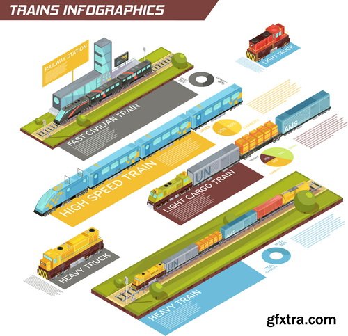 Vectors - Transportation Infographics 8