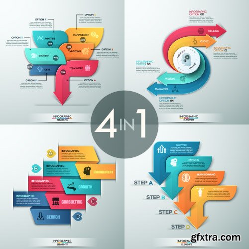 Vectors - Option Infographics Elements 83