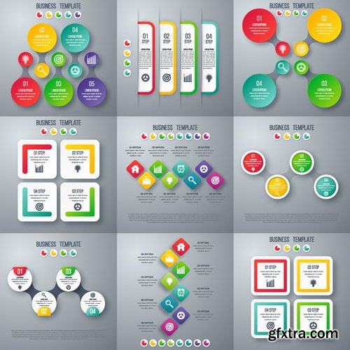 Vectors - Option Infographics Elements 83