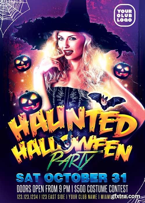 Haunted Halloween V3 2017 Flyer Template