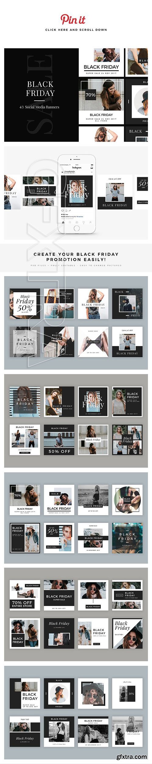 CreativeMarket - Black Friday Social Media Banners 1985896