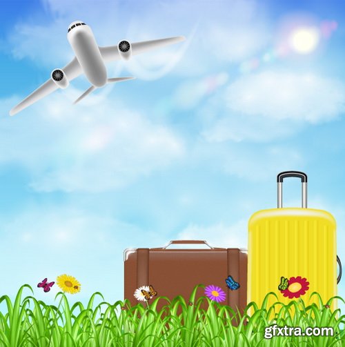 Vectors - Shiny Travel Backgrounds 30