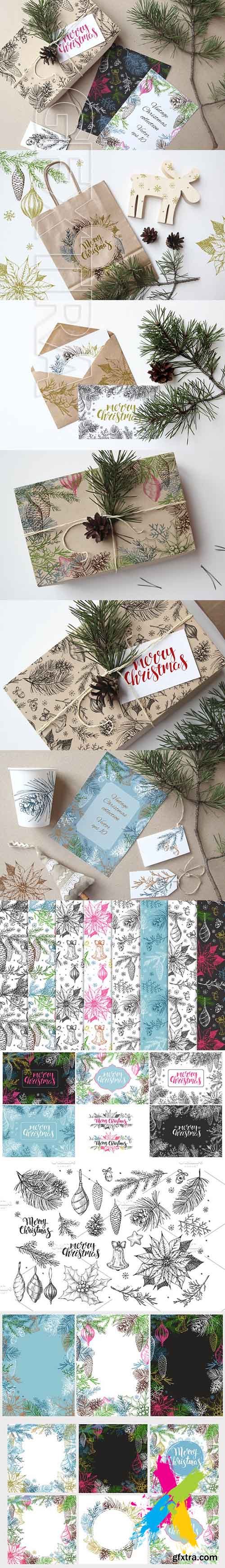 CreativeMarket - Vintage Christmas Collection 1980607