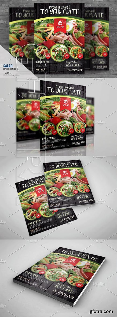 CreativeMarket - Vegetarian Salad Food Flyer 1983298