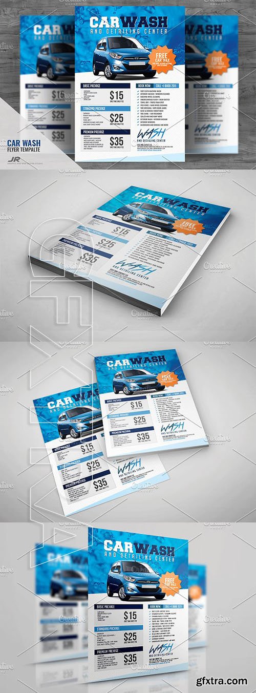 CreativeMarket - Car Wash Flyer 1983231