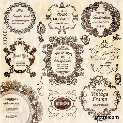 Vectors - Ornamental Vintage Labels 53