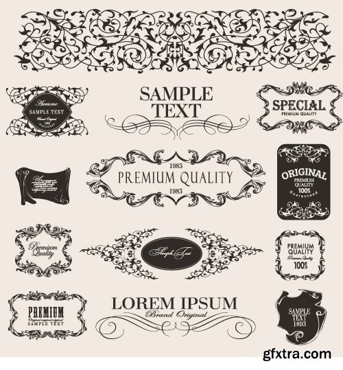 Vectors - Ornamental Vintage Labels 53