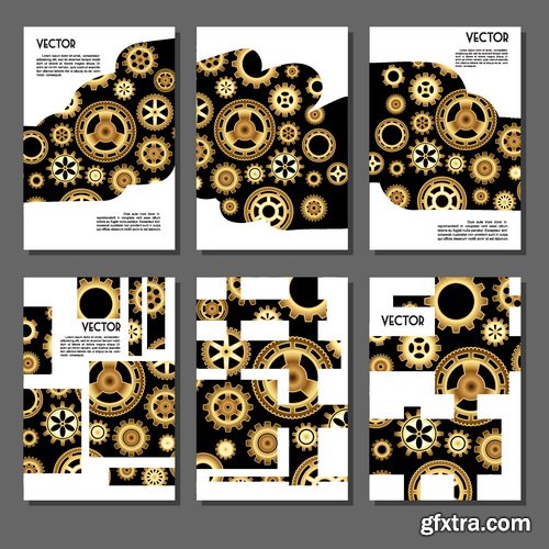 Vectors - Golden Business Flyers 6