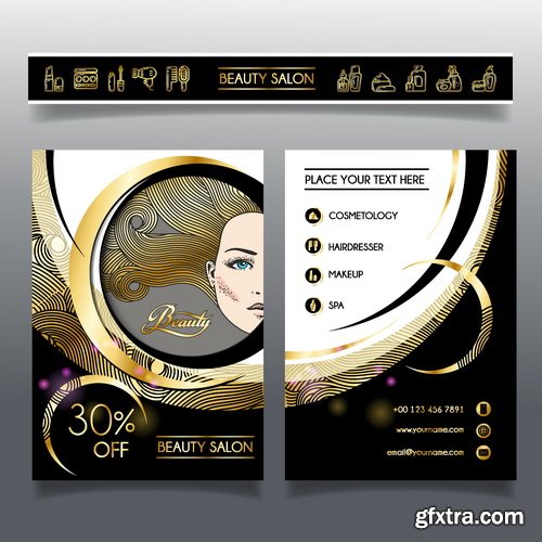 Vectors - Golden Business Flyers 6