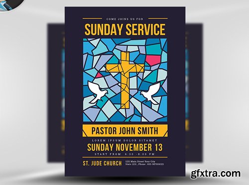 Sunday Service Flyer Template v3