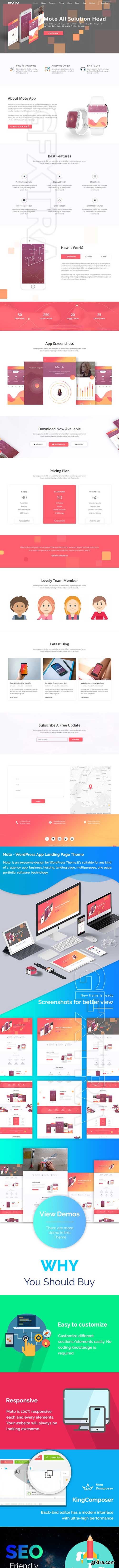 CreativeMarket - Moto - WordPress Landing Page Theme 1986125