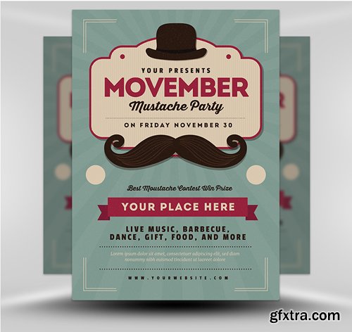 Movember Party Flyer Template v2