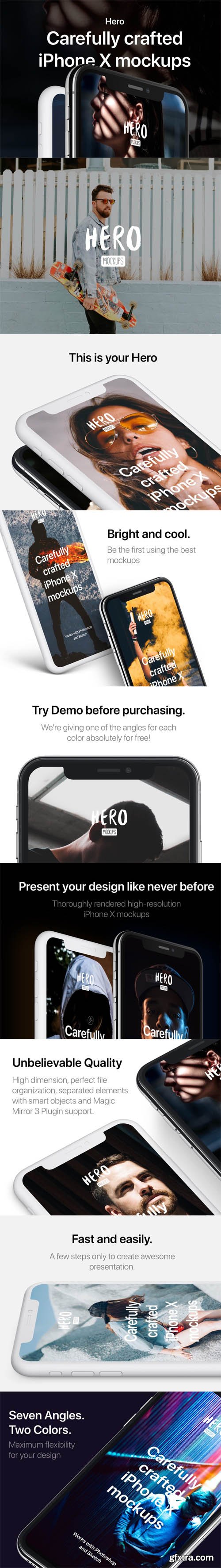 HERO iPhone X Mockups