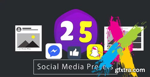 Infographic Presets : 25 Social Media Icons - After Effects