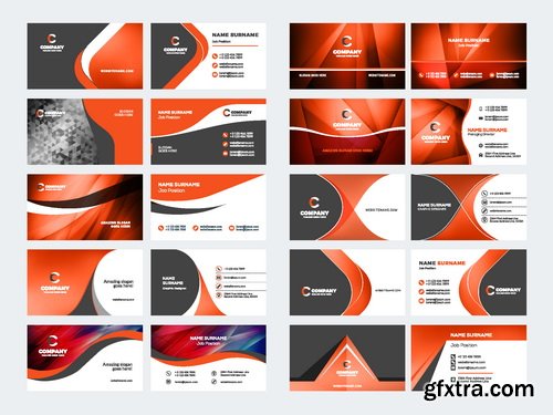 Vectors - Red Business Cards 9