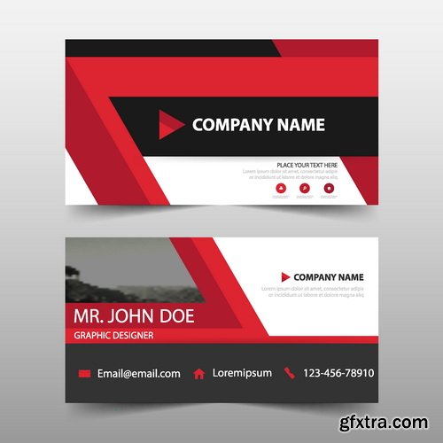 Vectors - Red Business Cards 9