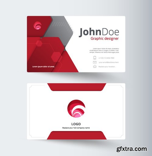 Vectors - Red Business Cards 9