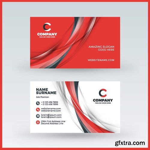 Vectors - Red Business Cards 9