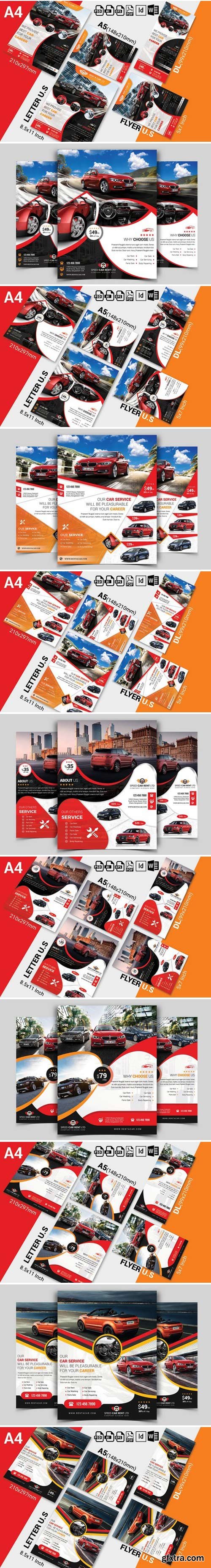 CM - 10 Rent A Car Flyers Bundle 1821162