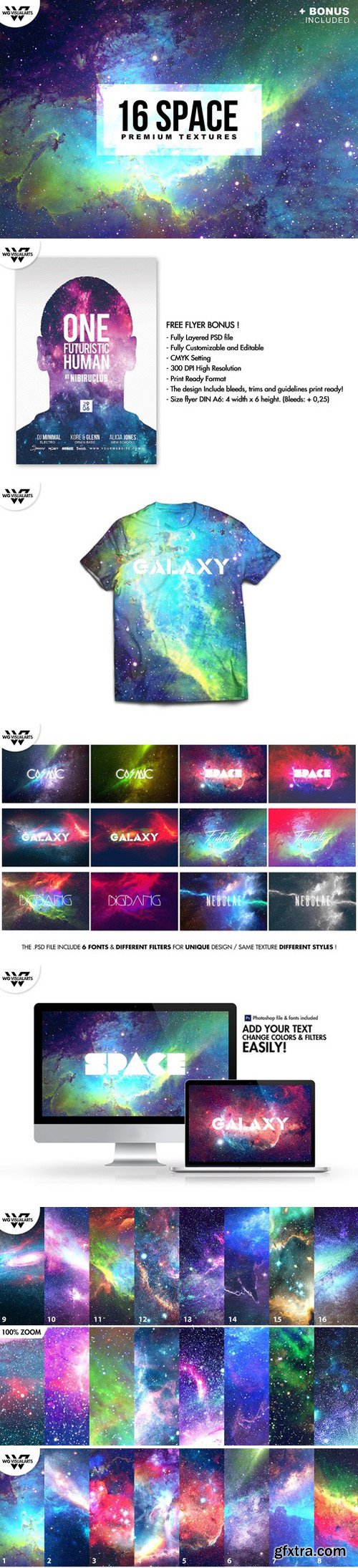 CM - 16 SPACE GALAXY Textures + BONUS 1927163