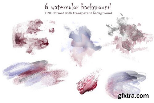 CM - Watercolor Flower Clip Art -Burgundy 1909162