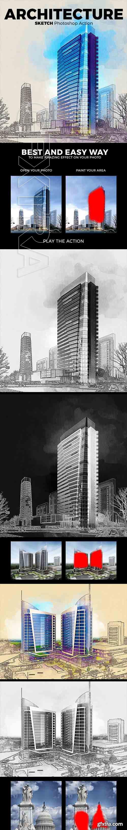 GraphicRiver - Architecture Sketch Photoshop Action 20845380 » GFxtra