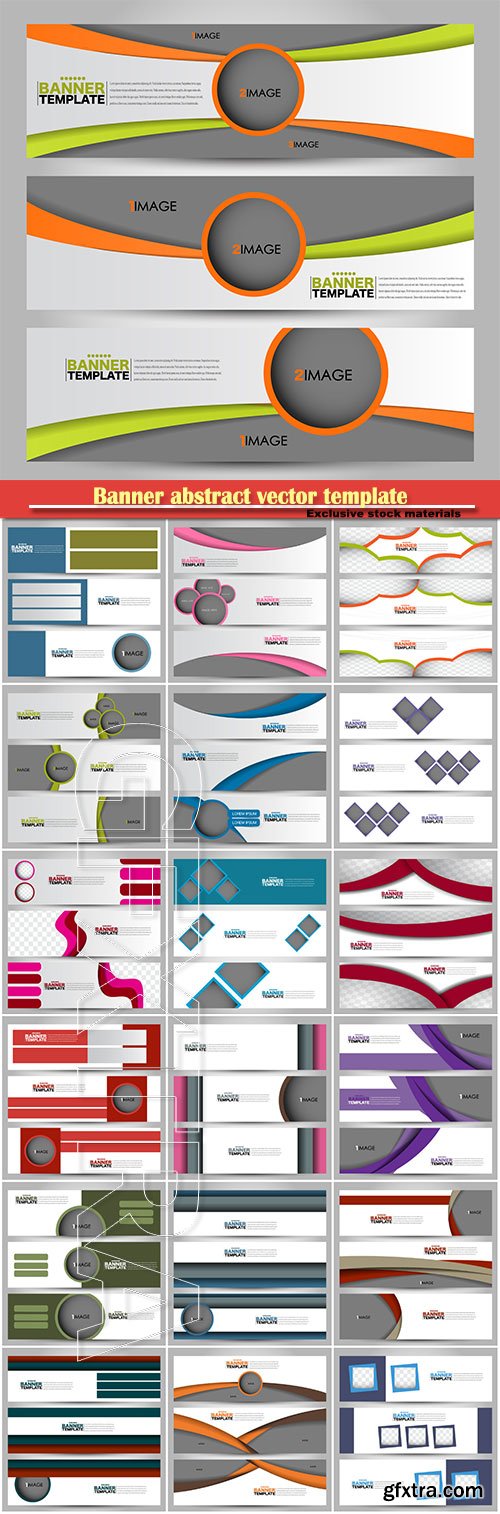 Banner abstract vector template for design,  business, education, advertisement # 6