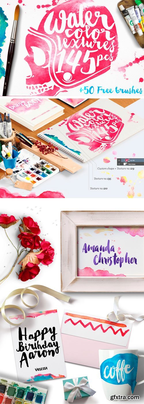 CreativeMarket- Watercolor Textures + BONUS