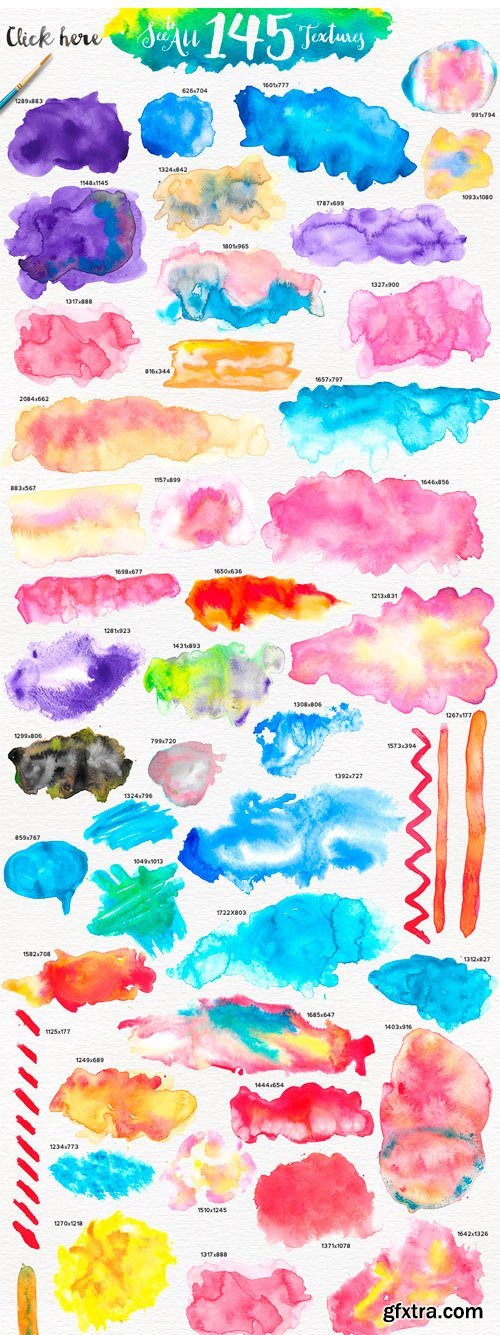 CreativeMarket- Watercolor Textures + BONUS