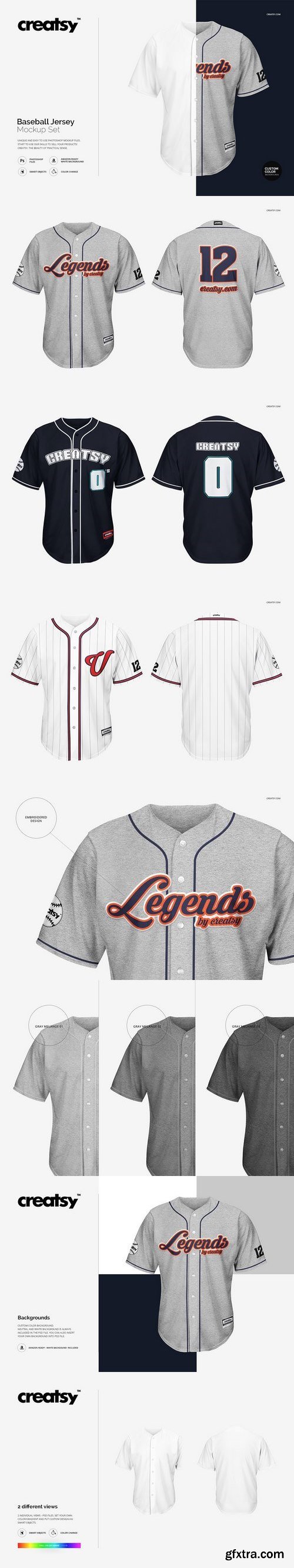 CM -  Baseball Jersey Mockup Set 1348477