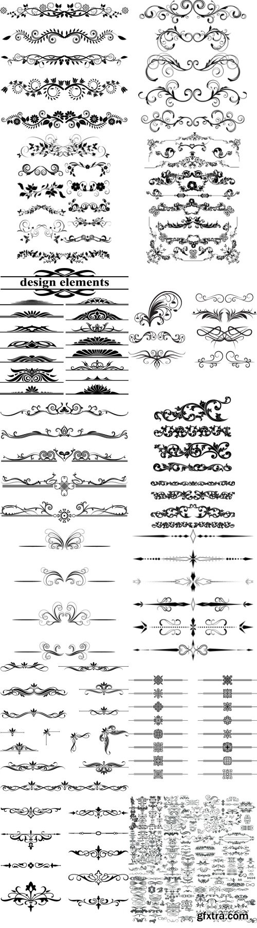 Vectors - Ornamental Floral Dividers [ALL 39 SETS IN 1!] 139xEPS