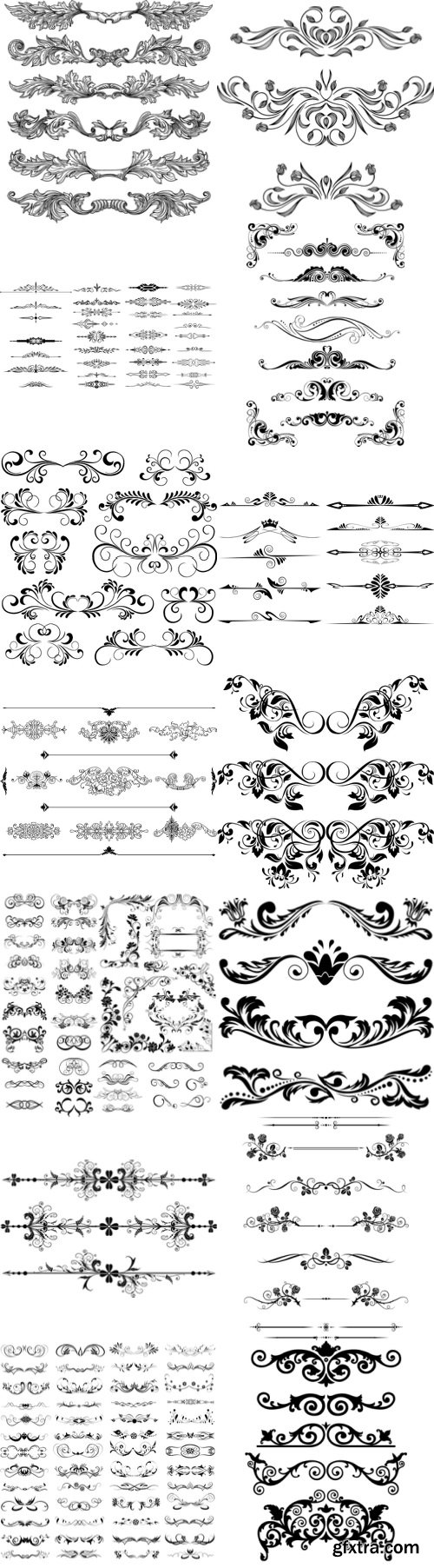 Vectors - Ornamental Floral Dividers [ALL 39 SETS IN 1!] 139xEPS