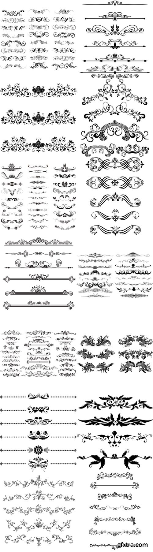 Vectors - Ornamental Floral Dividers [ALL 39 SETS IN 1!] 139xEPS