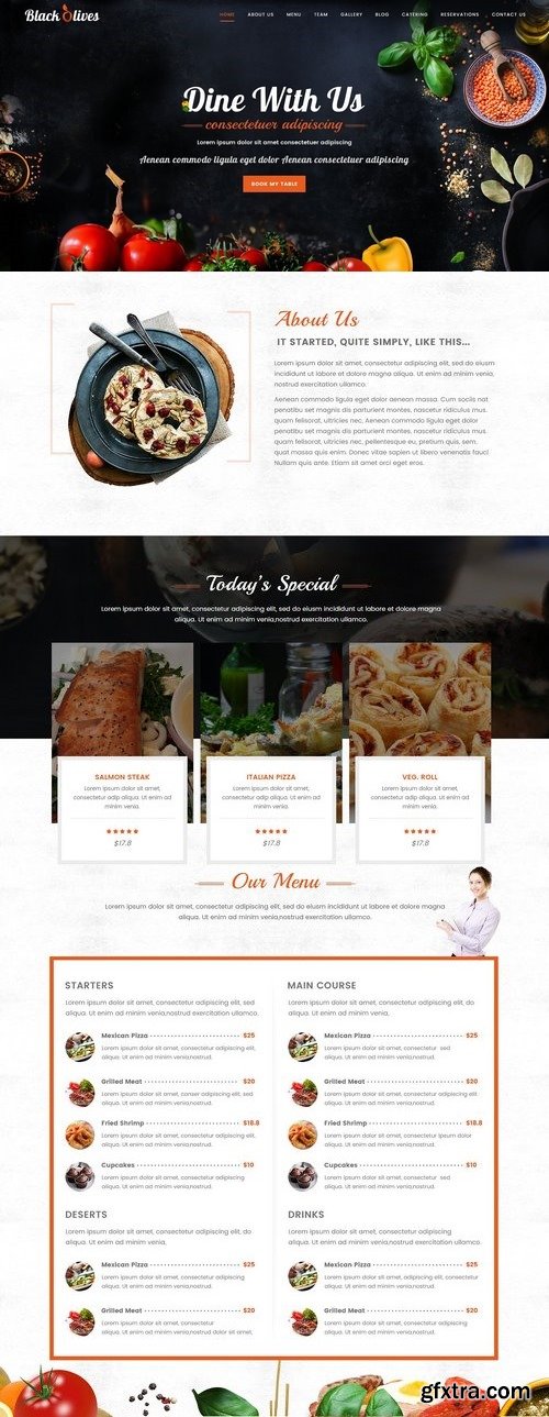 CM -  Blackolive -Restaurant one page HTML 1337450