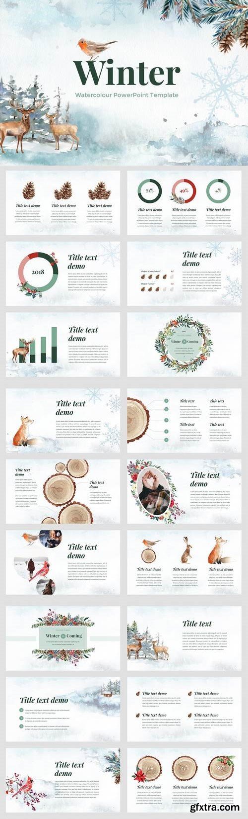 Winter - Watercolour PowerPoint Template