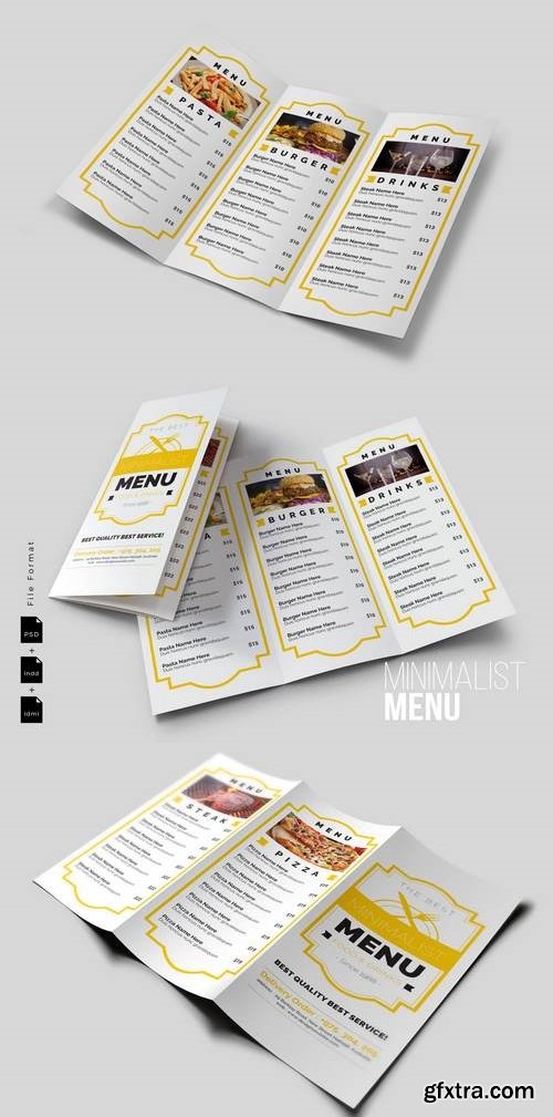 Minimalist Trifold Menu