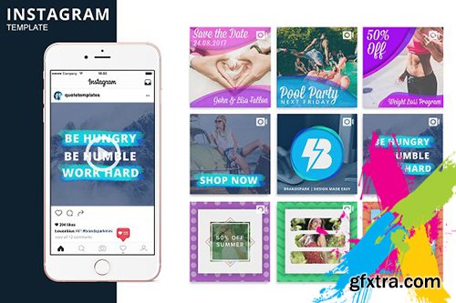 CreativeMarket - Instagram Video Photoshop Template 1984615