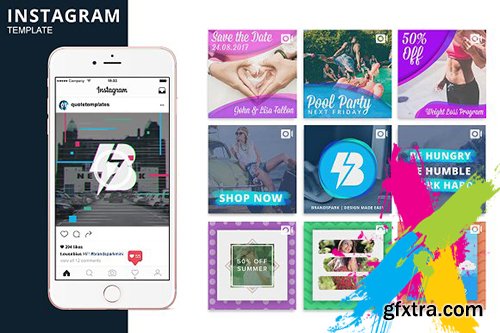 CreativeMarket - Instagram Video Photoshop Template 1984641