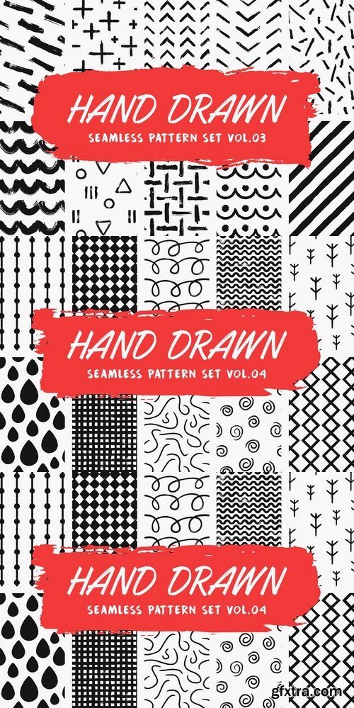 CM - Hand Drawn Patterns Bundle 1317620