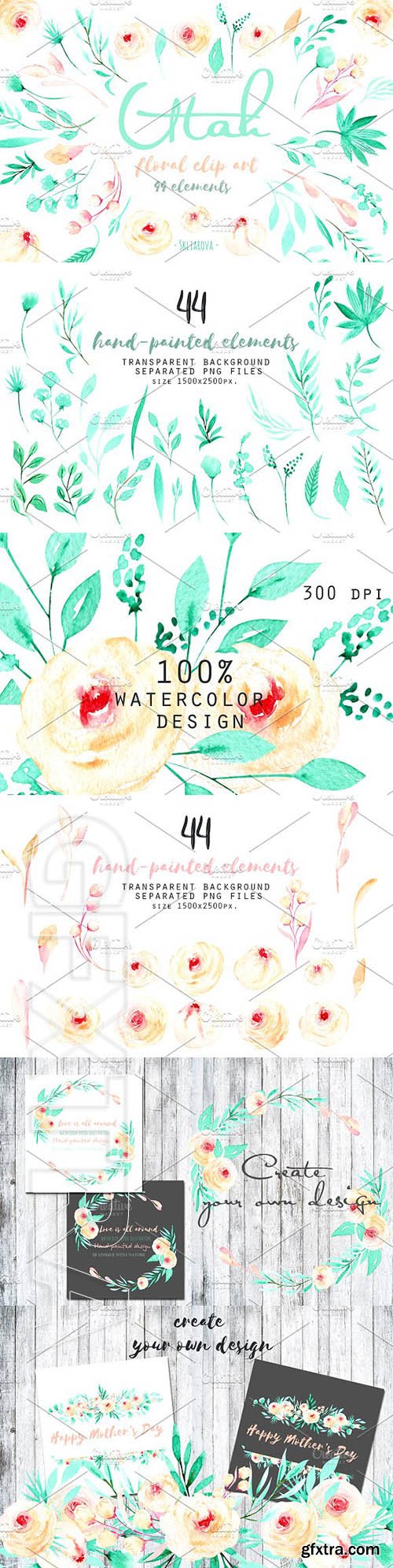 CreativeMarket - Utah Floral elements 1985063