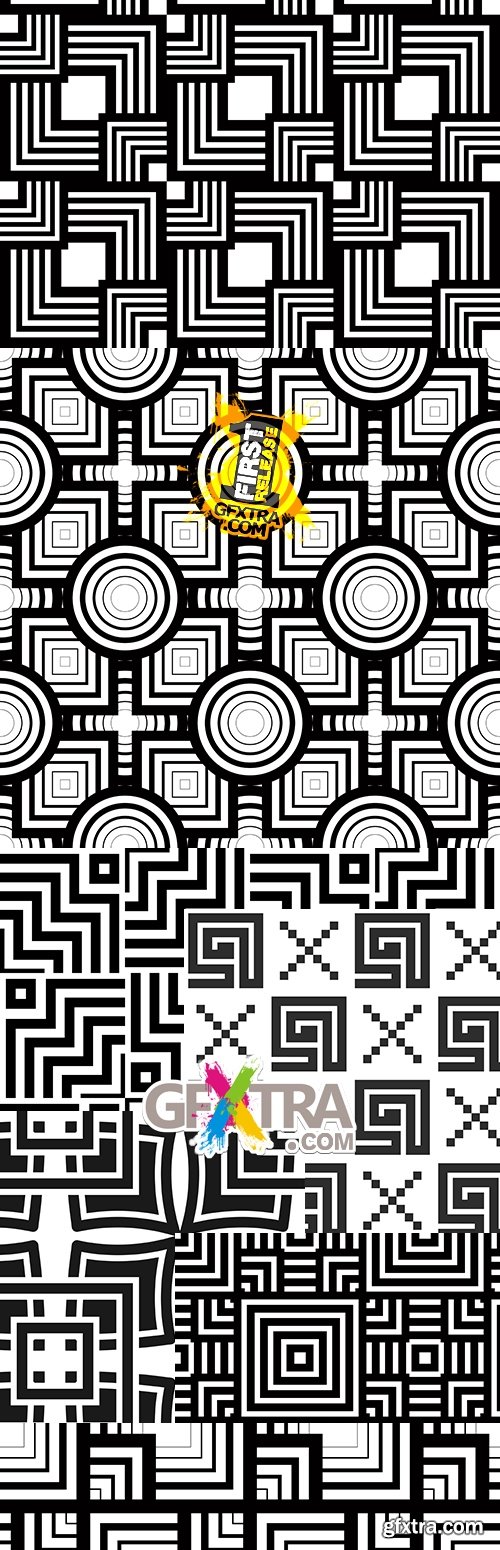 Modern abstract geometry seamless pattern design 17