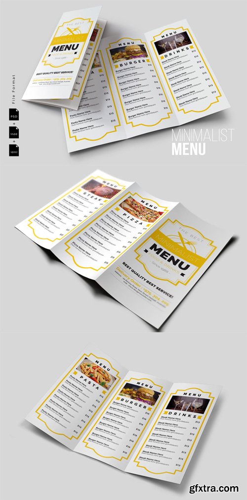 Minimalist Trifold Menu