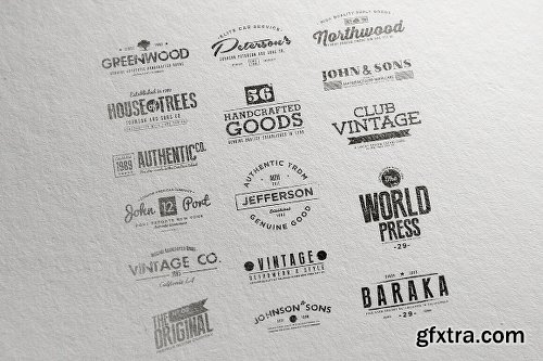 150+ Vintage Logos and Photo Mock-Ups Bundle