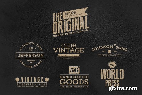 150+ Vintage Logos and Photo Mock-Ups Bundle