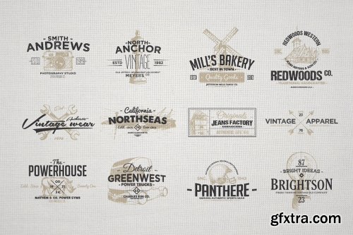 150+ Vintage Logos and Photo Mock-Ups Bundle