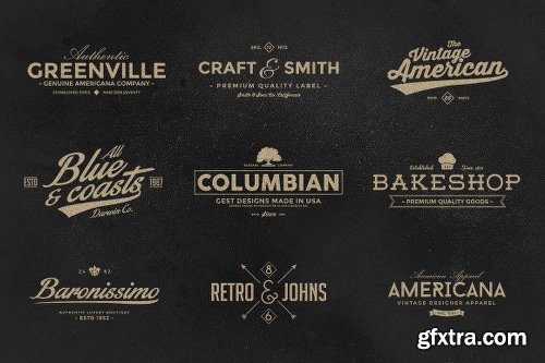 150+ Vintage Logos and Photo Mock-Ups Bundle