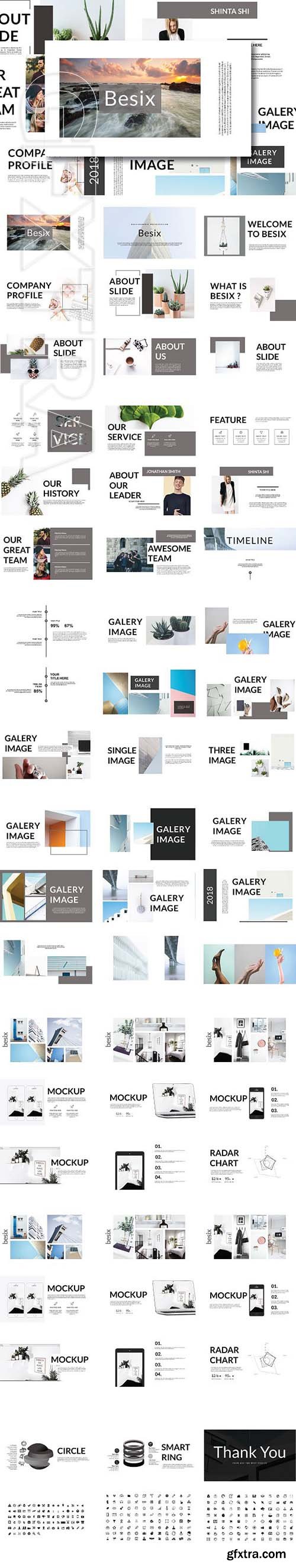 CreativeMarket - Besix Minimal Powerpoint 1985129