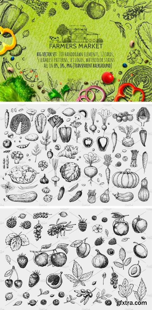 CM - Hand Drawn Vegetables and Fruit 1934842