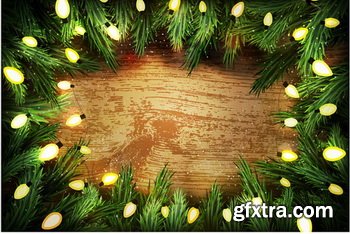 Wooden Christmas Backgrounds [ALL 10 SETS IN 1] 40xEPS