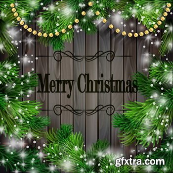 Wooden Christmas Backgrounds [ALL 10 SETS IN 1] 40xEPS